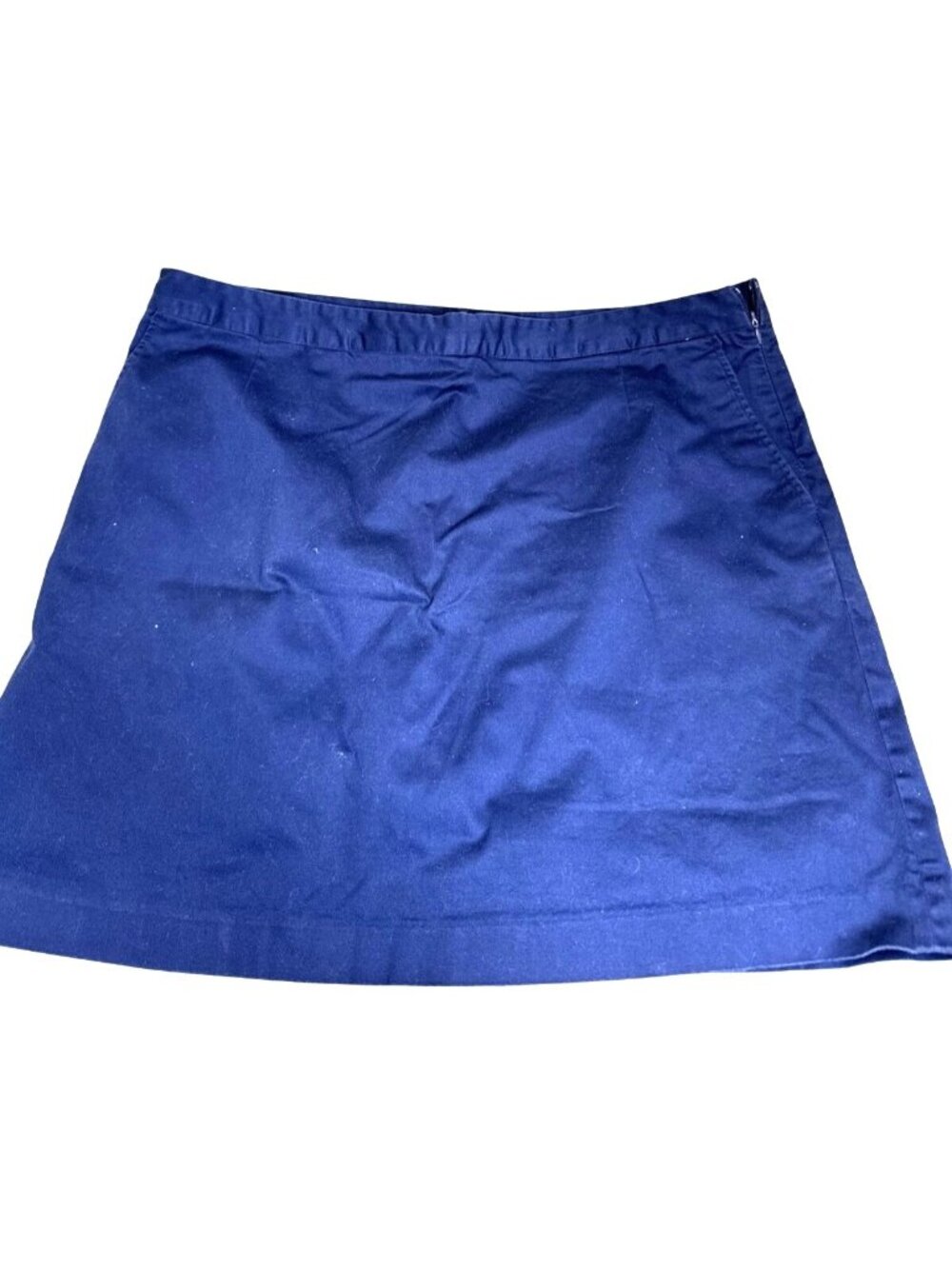 Lizwear Womens Navy Skort Side Zipper/Pockets Size 16